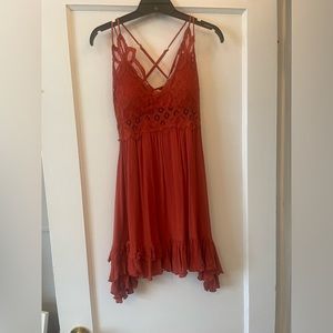 Red summer dress